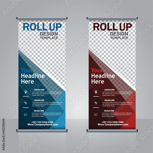 Roll up banner modern abstract design