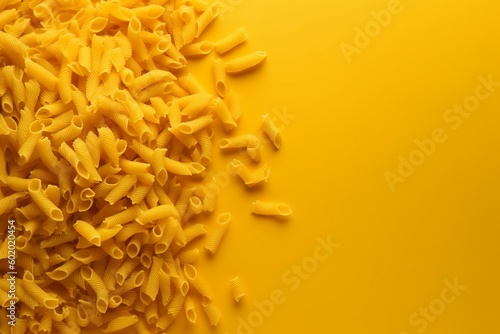 Pasta yellow banner. Generate Ai