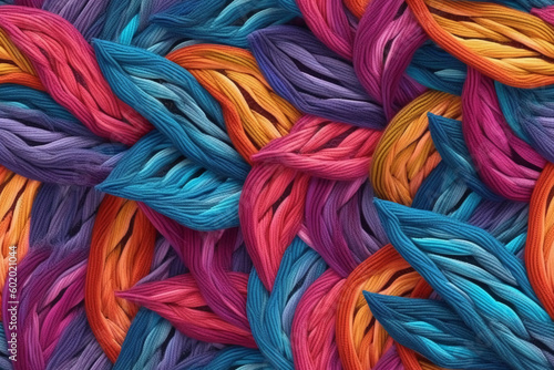 Embroidered texture, imaginary, aesthetic pattern. AI generative