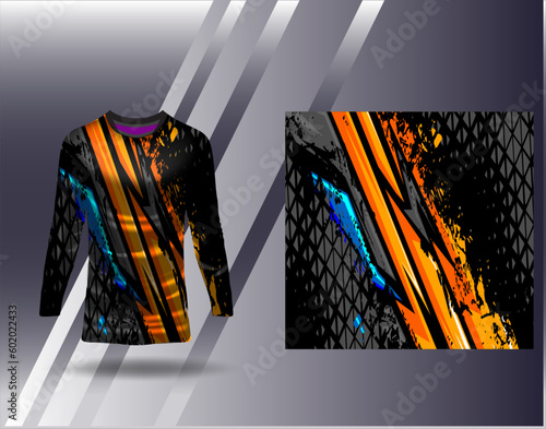 Sports jersey and tshirt template sports design for football racing gaming jersey vector
