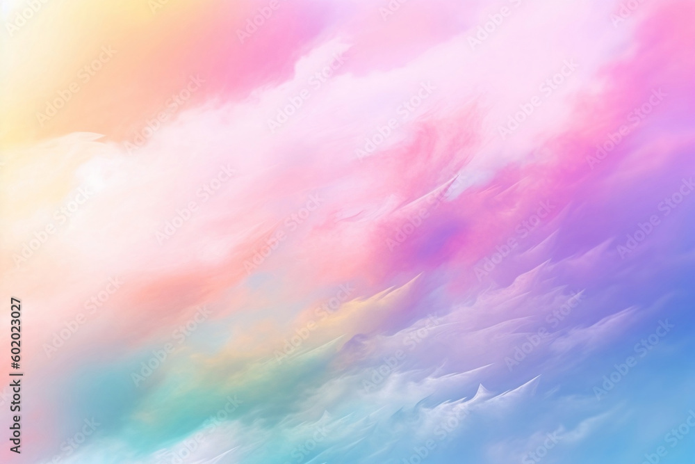 colorful rainbow sky background Generative AI