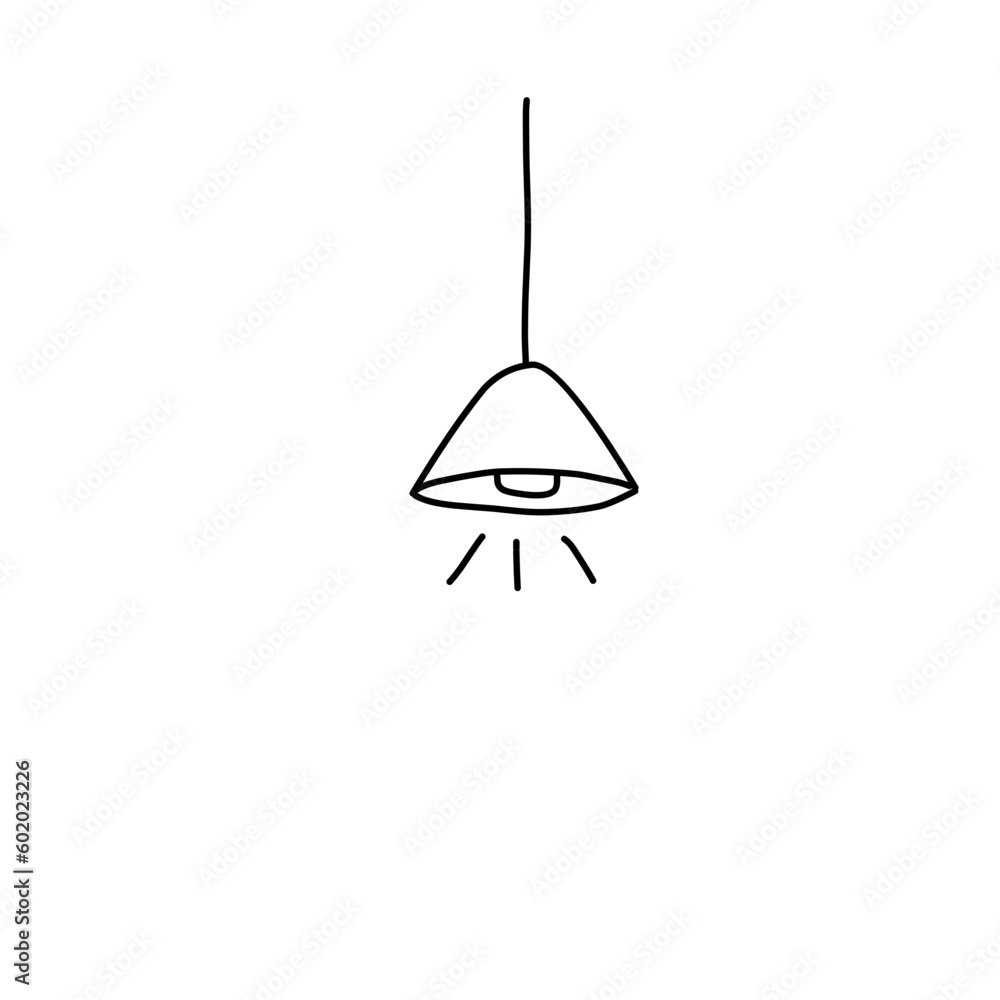 hand drawn ceiling lamp