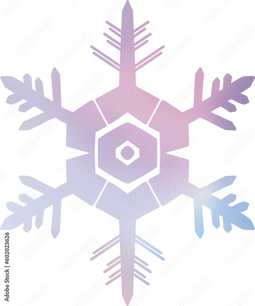 Snowflake pastel element isolated line illustration Snowflake pastel element isolated line illustration