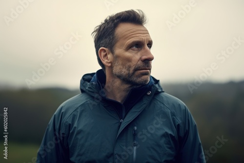 Portrait of a man in a blue jacket looking away from the camera © Robert MEYNER