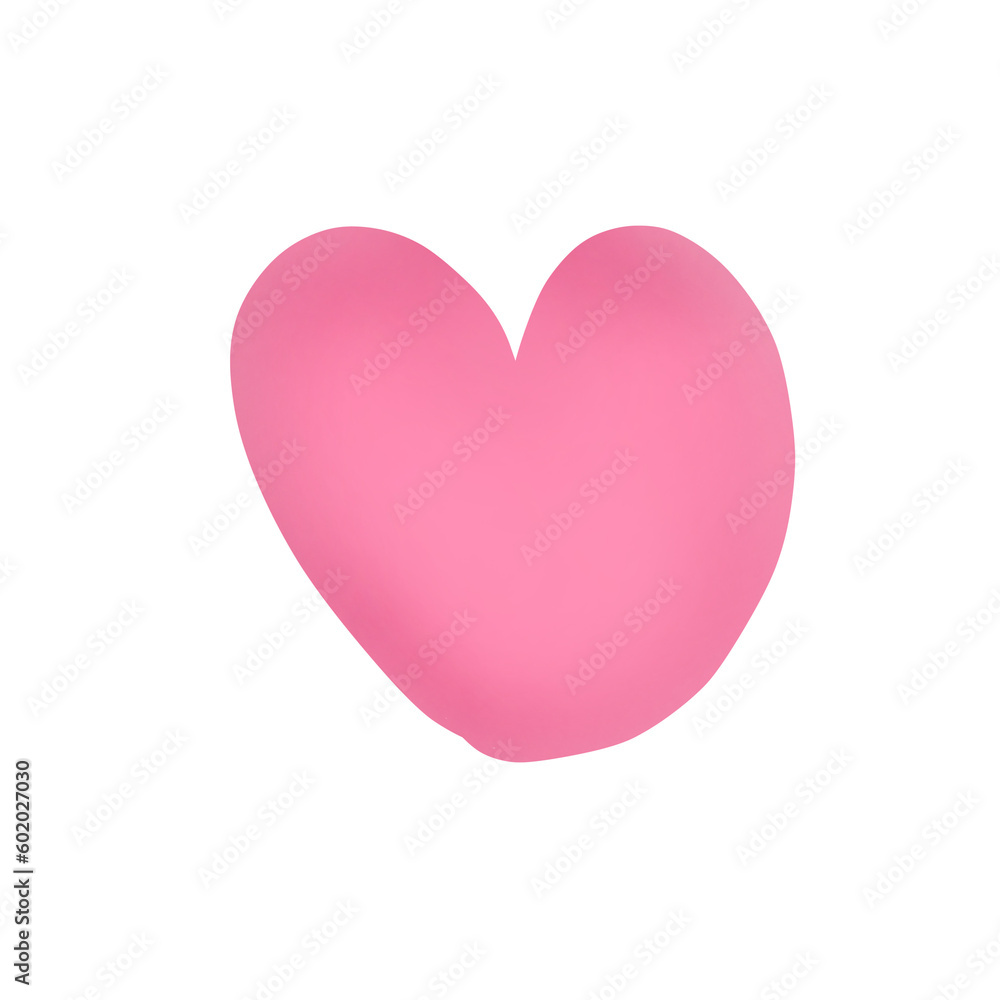 pink heart isolated