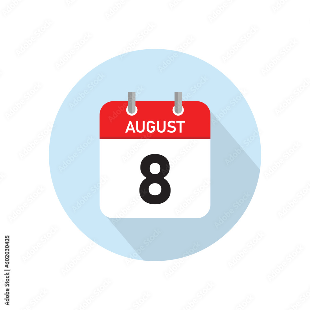 august 8 Concept Design. Vector Illustration. august 8 Concept Design. Vector Illustration.