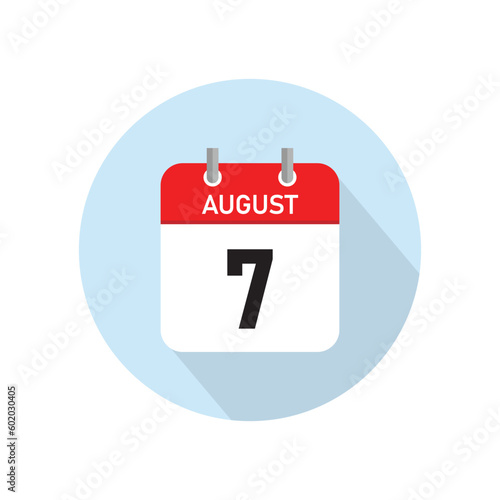 august 7 Concept Design. Vector Illustration.
