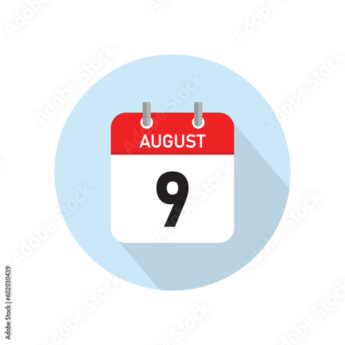 august 9 Concept Design. Vector Illustration.