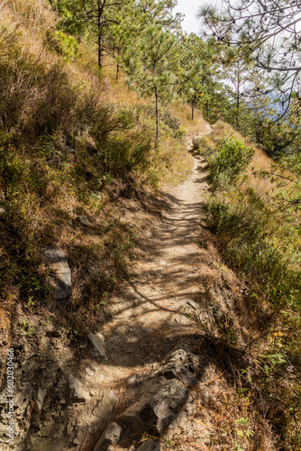 Hiking trail in Tiger Leaping Gorge, Yunnan province, China