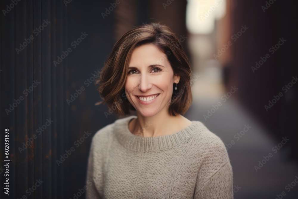 Portrait of a beautiful middle-aged woman smiling at the camera. Portrait of a beautiful middle-aged woman smiling at the camera.