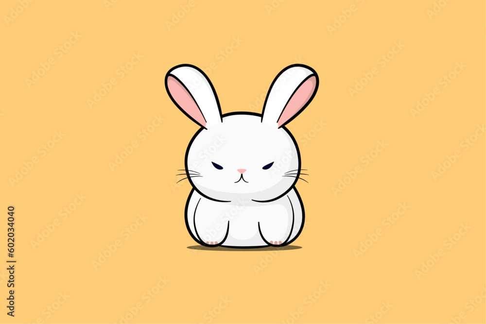 Fototapeta premium Cute rabbit for dicut sticker and logo