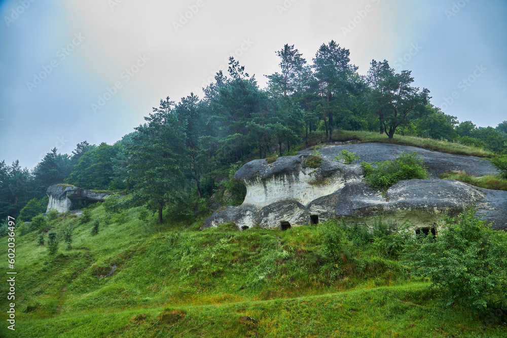 Big old cave houses from outside