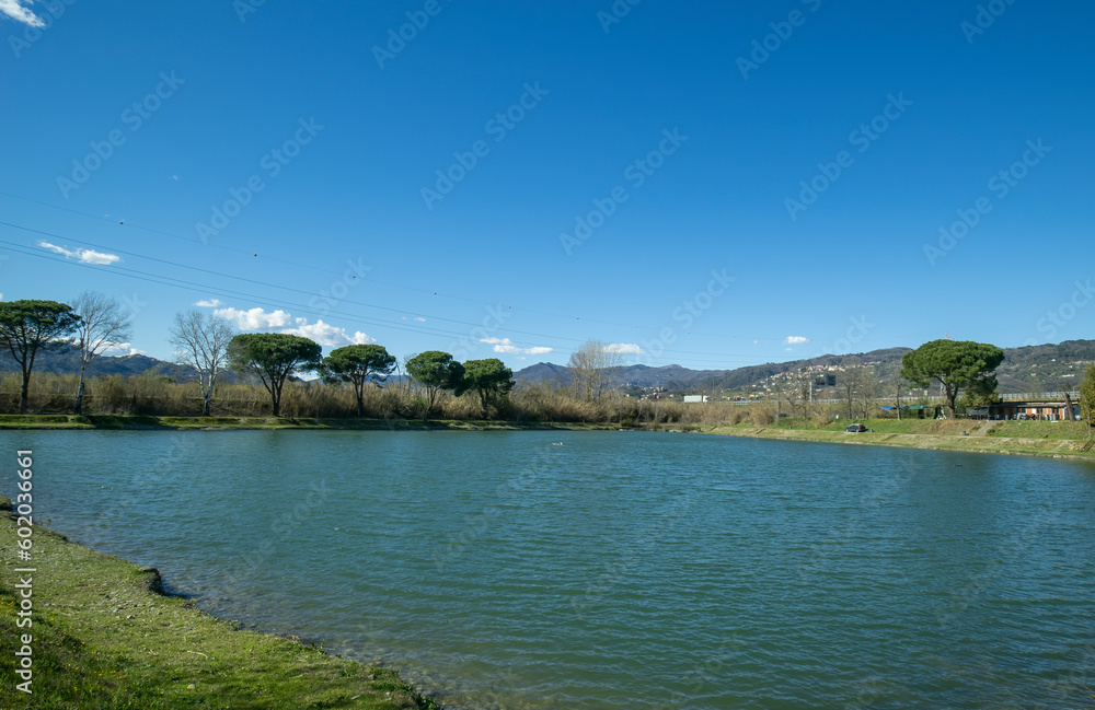 fishing lake in la spezia italy
