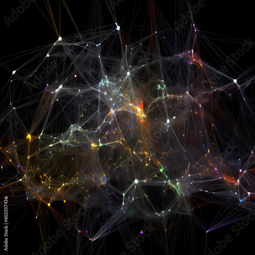 Neural Network illustration. Generative AI