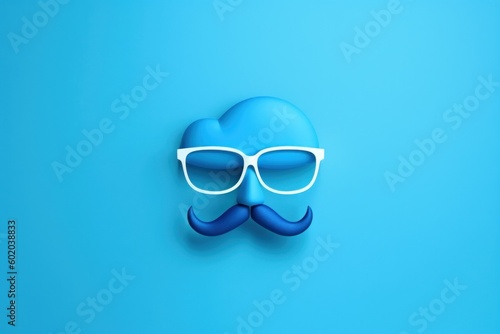 Illustration background with a mustache international men's day or father's day. Generative ai.