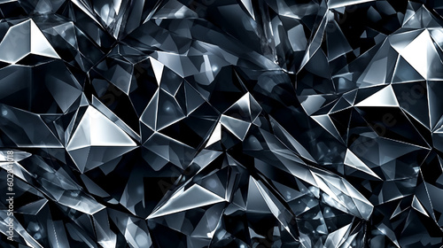 A Faceted texture background in abstract black was created - generative ai.