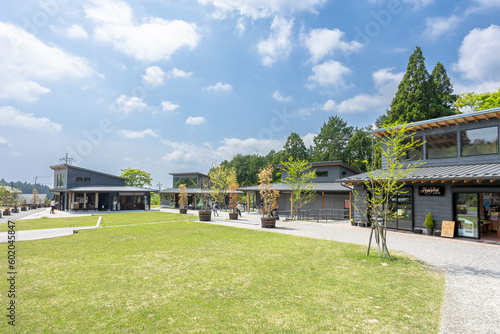 Wallpaper Mural 静岡県富士宮市　白糸の滝にある店舗と広場 Torontodigital.ca