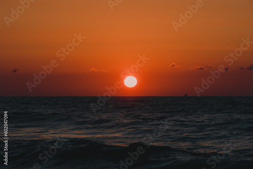 sunset over the sea. The photo was taken in La Union Philippines. © Rafael
