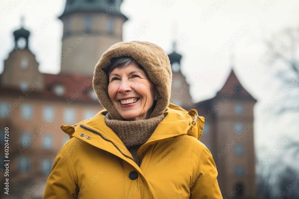 Portrait of a smiling senior woman in the old town of Riga, Latvia. Portrait of a smiling senior woman in the old town of Riga, Latvia.