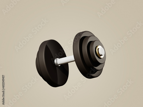 Dumbbell 3d render , isolated on background , illustration 3D Rendering