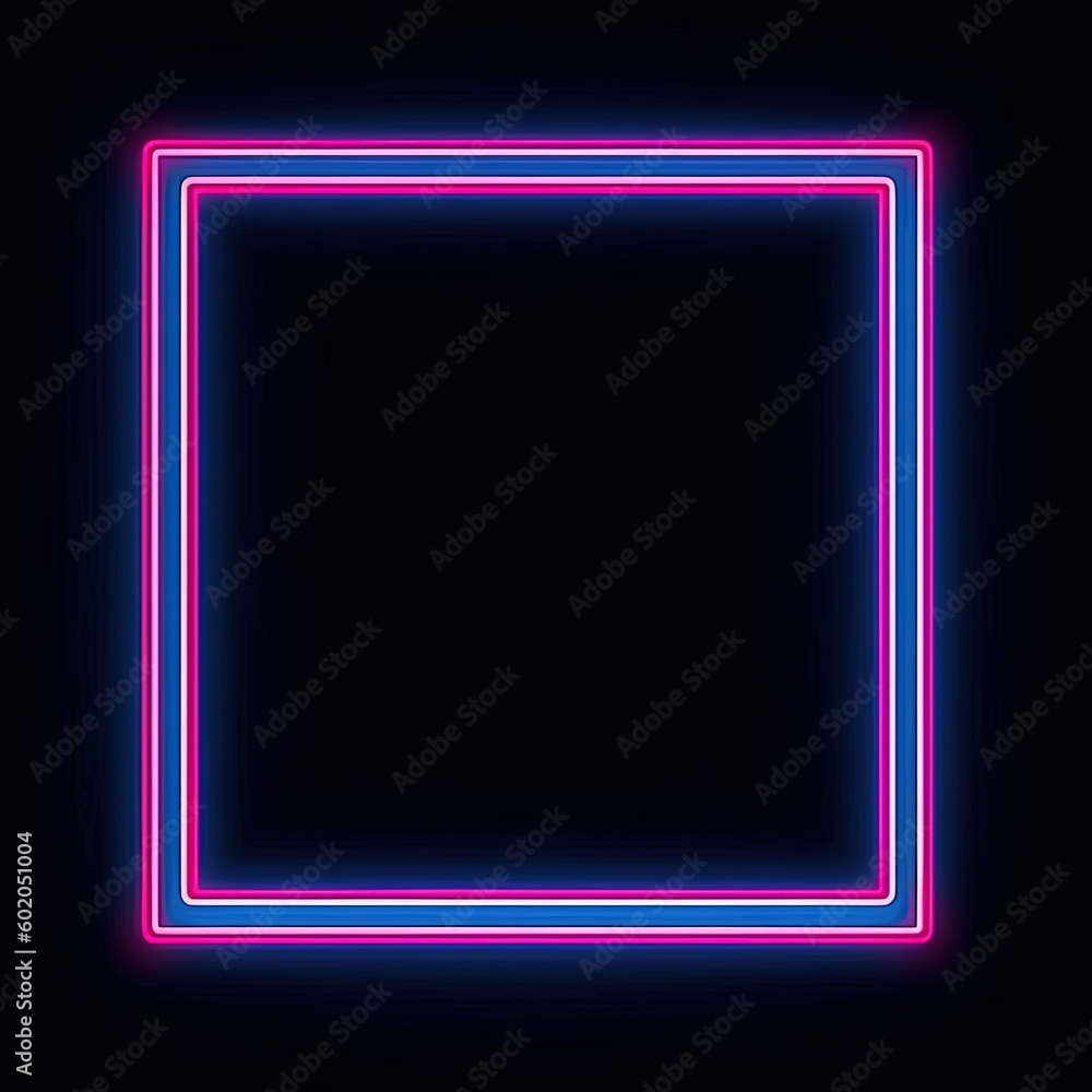 Neon tube Frame Pink Blue orange purple Abstract background, Ai Generative Neon tube Frame Pink Blue orange purple Abstract background, Ai Generative