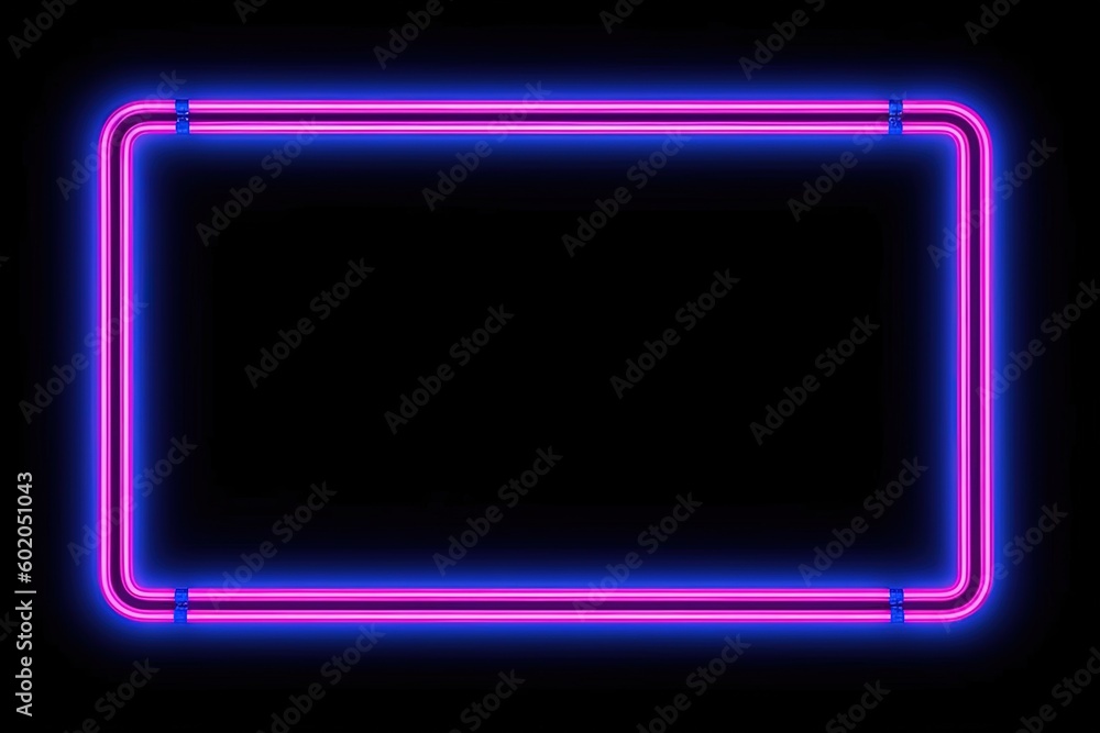 Neon tube Frame Pink Blue orange purple Abstract background, Ai Generative Neon tube Frame Pink Blue orange purple Abstract background, Ai Generative