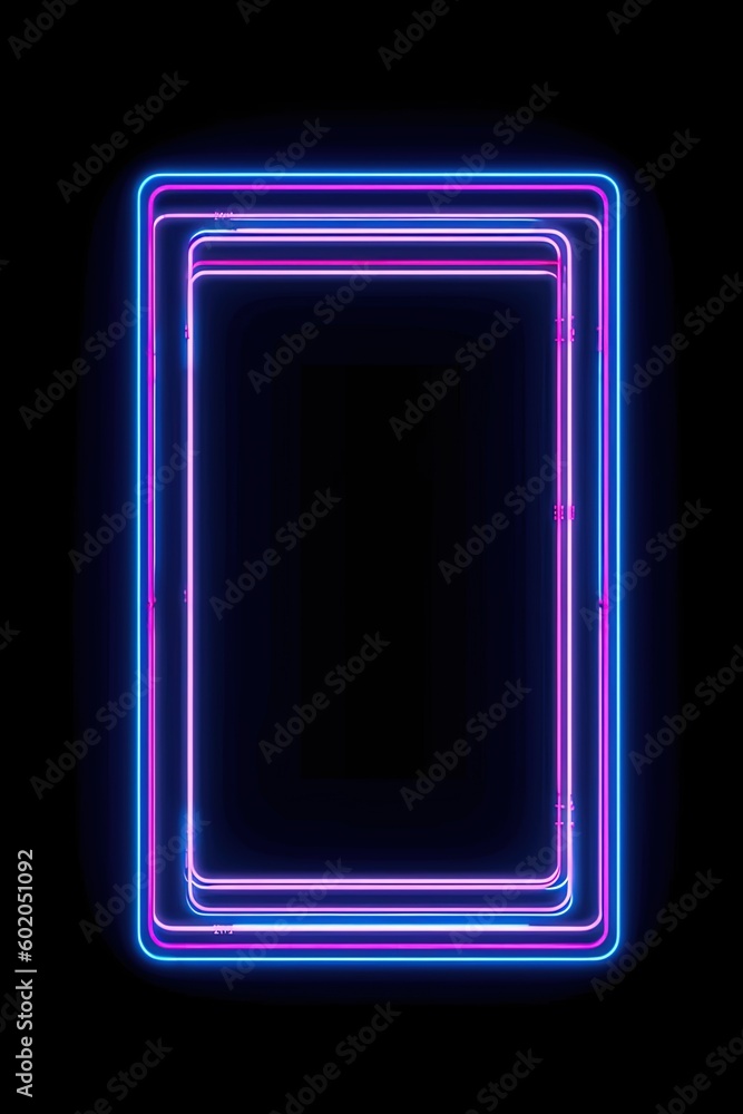 Neon tube Frame Pink Blue orange purple Abstract background, Ai Generative Neon tube Frame Pink Blue orange purple Abstract background, Ai Generative