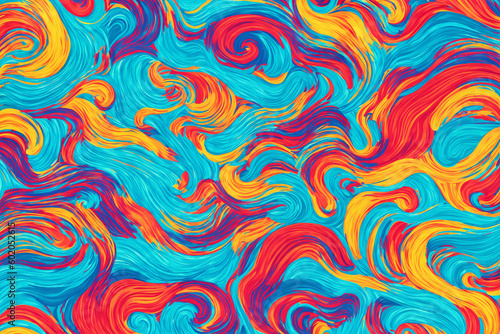 Retro Wave - A vibrant, bold wave with a retro color palette