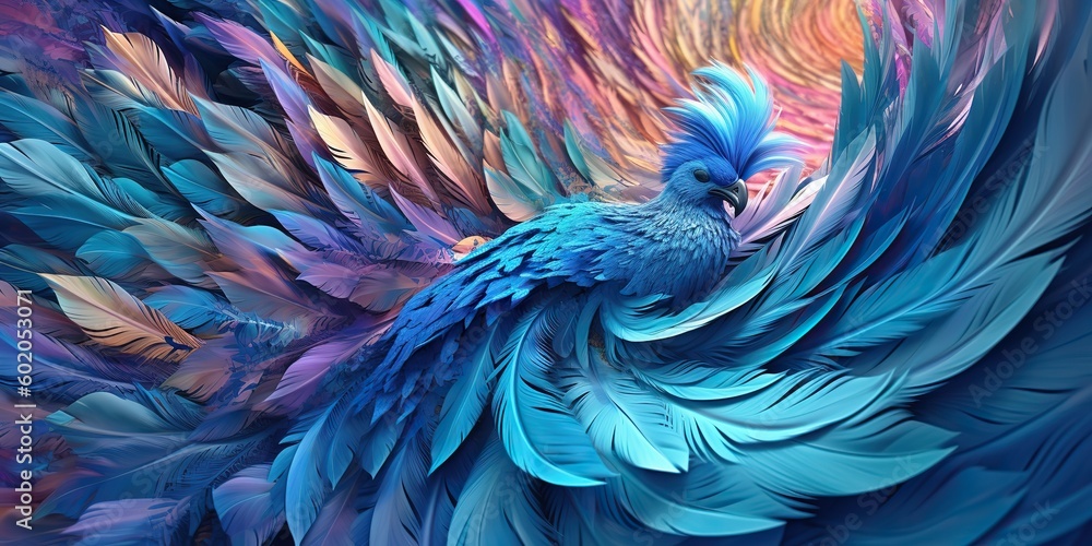 AI Generated. AI Generative. Photo realistic illustration of blue soft feathers. Pattern background texture romantic cozy vibe. Graphic Art Illustration AI Generated. AI Generative. Photo realistic illustration of blue soft feathers. Pattern background texture romantic cozy vibe. Graphic Art Illustration