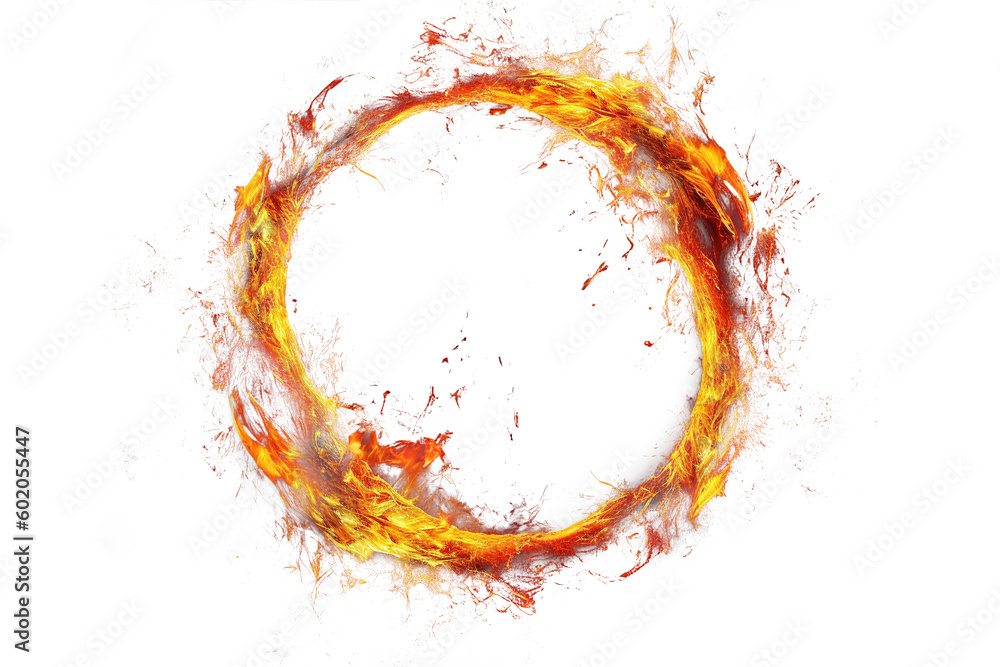 Circle of Fire, Ring of Flames, a fiery circle - obrazy, fototapety, plakaty 