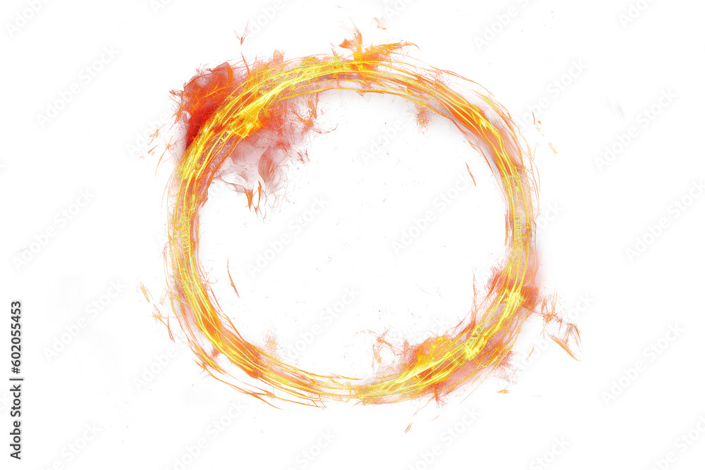 Circle of Fire, Ring of Flames, a fiery circle - obrazy, fototapety, plakaty 