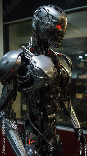 cyborg warrior controlled by openai chatgbt Generative AI