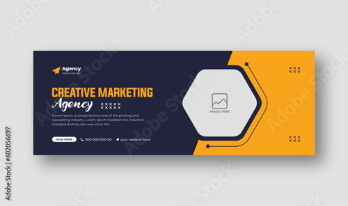Digital marketing social media Facebook cover web banner template
