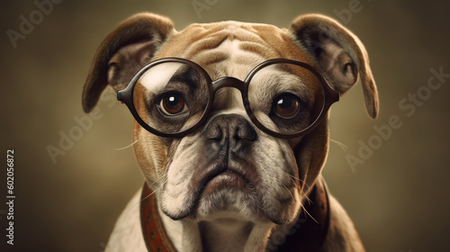 Specs and Sniffs: Canine Fashion Icon. Generative AI