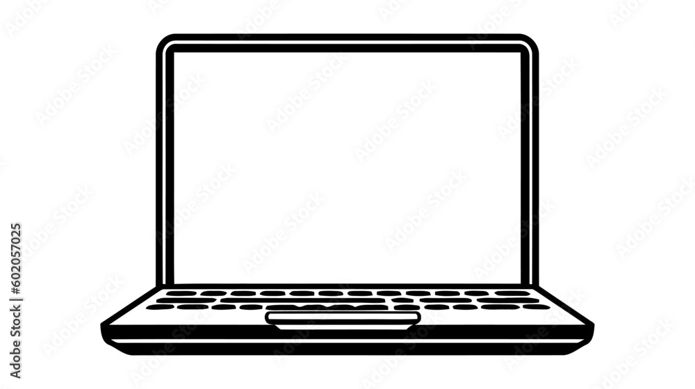 Laptop Icon in trendy flat style isolated on grey background. Computer symbol for your web site design, vector logo Laptop Icon in trendy flat style isolated on grey background. Computer symbol for your web site design, vector logo