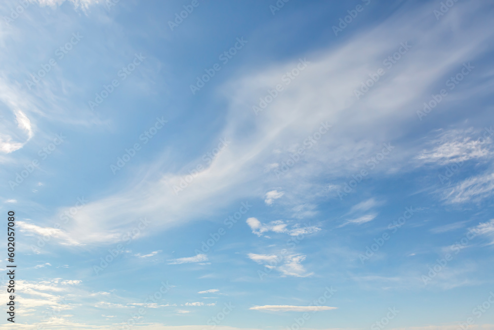 Bright blue sky spring cloudscape backdrop Bright blue sky spring cloudscape backdrop