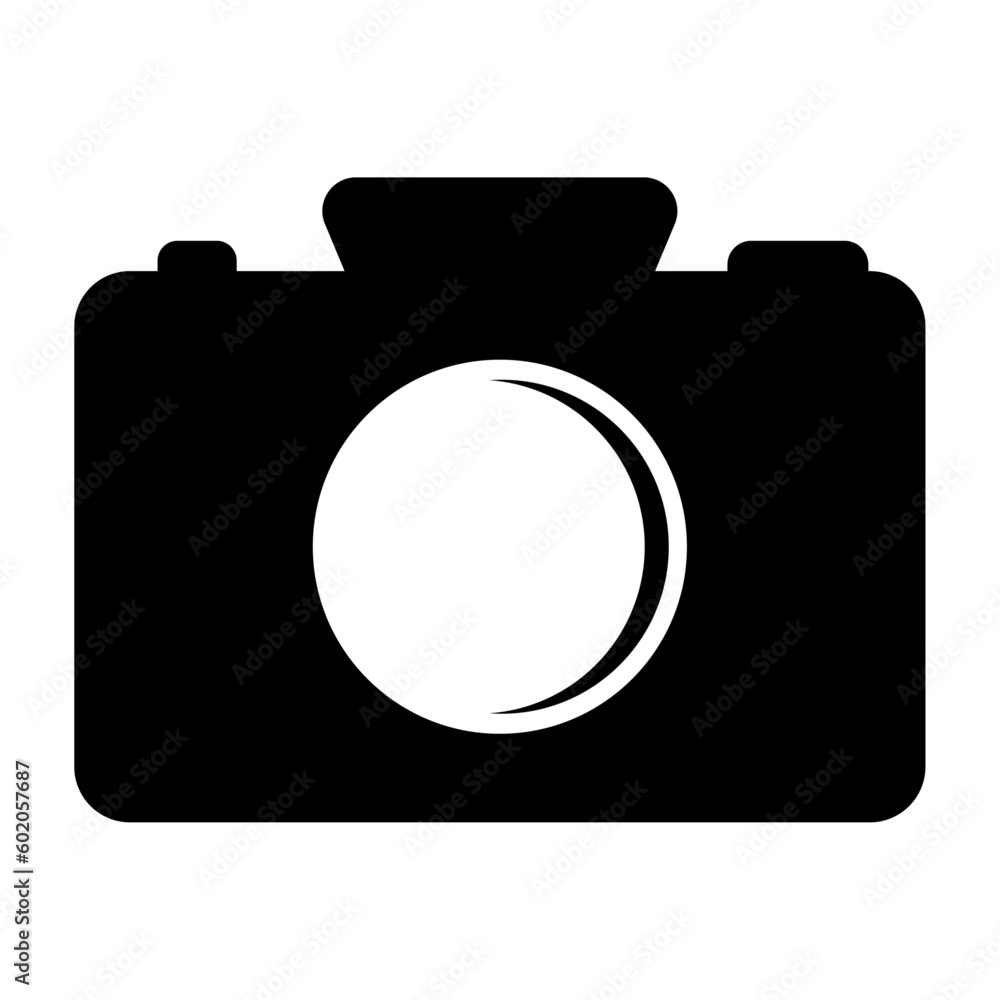Icon of camera. Digital photo camera. Vector icon for web and design Icon of camera. Digital photo camera. Vector icon for web and design