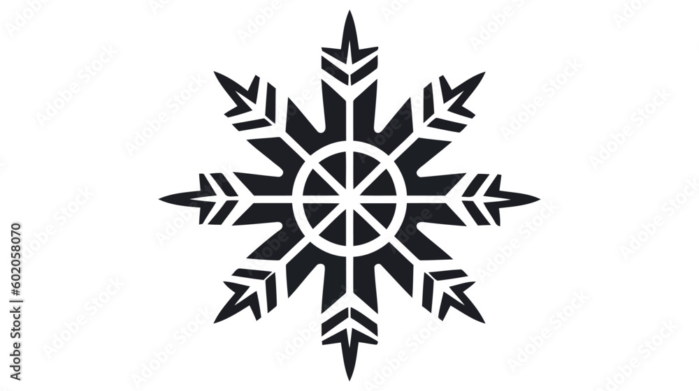 Snowflake icon, vector logo isolated on white background Snowflake icon, vector logo isolated on white background
