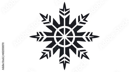 Snowflake icon, vector logo isolated on white background