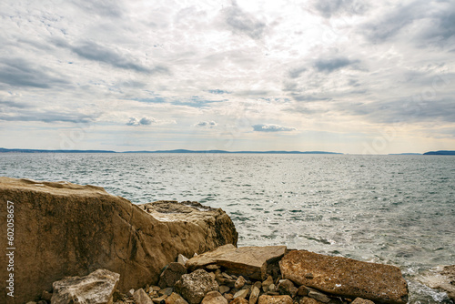 View at the adriatic sea from the coastside near Stobrec, Dalmatia, Croatia, in early spring © Annabell Gsödl