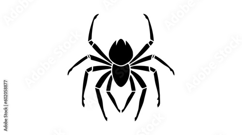 Spider black icon, logo. Vector illustration isolated on white background