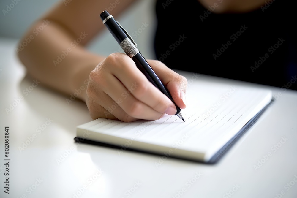 Handwriting in a notebook Handwriting in a notebook
