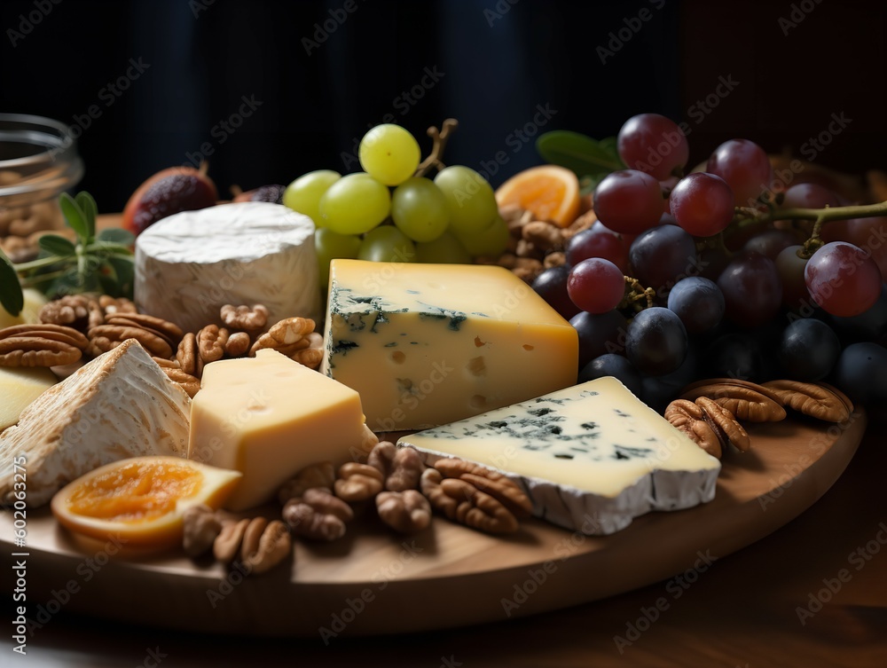 The Captivating Close-Up of a Cheese Platter