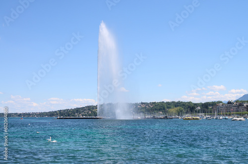 jet d'Eau fountain in Geneva lake