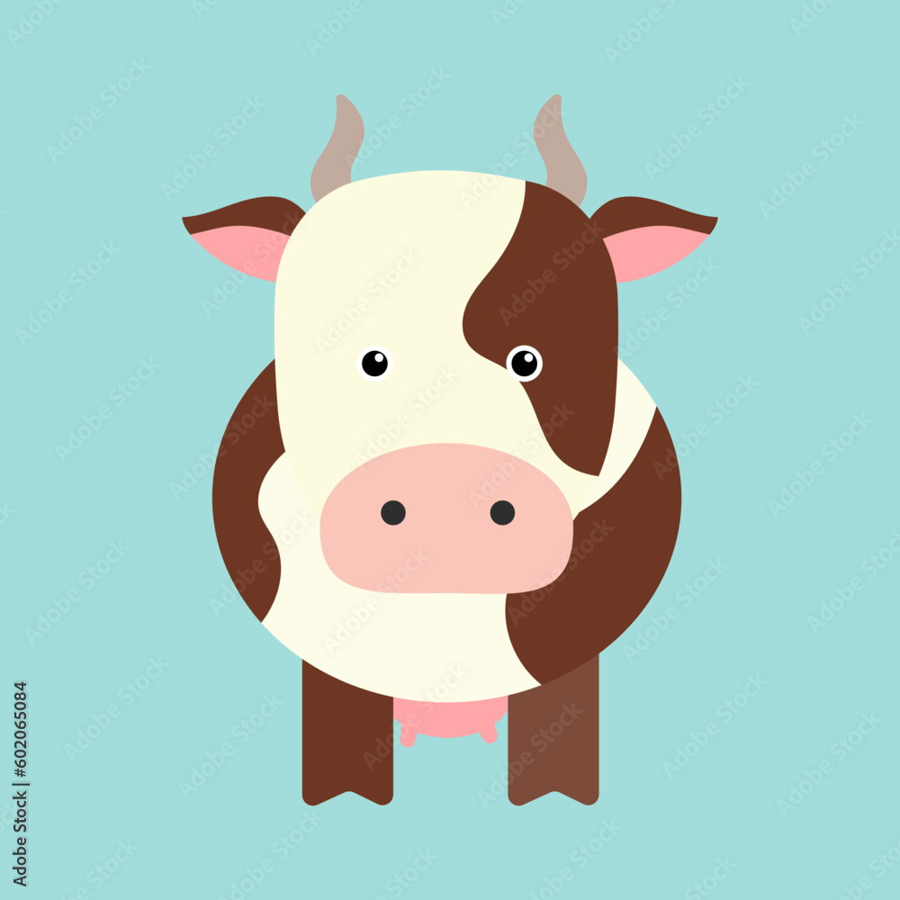 cow vector isolated flat illustration cow vector isolated flat illustration