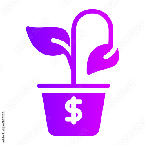 economic crisis gradient icon