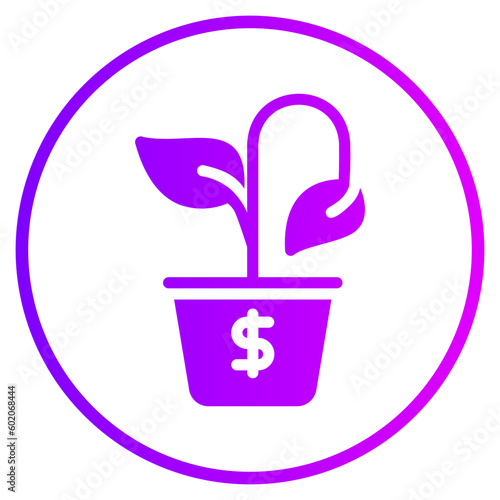 economic crisis gradient icon