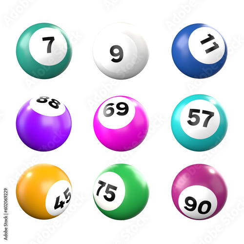 Fotografia Multi coloured bingo balls