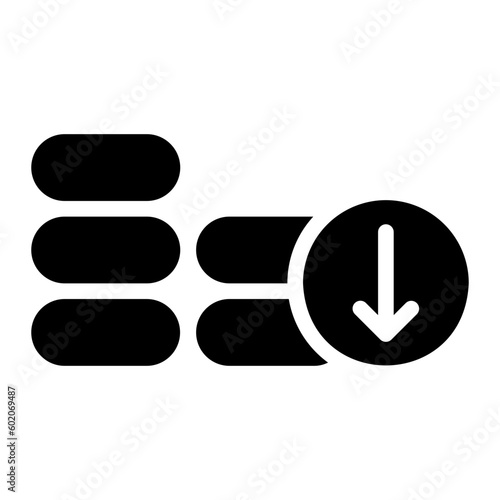 economic crisis glyph icon
