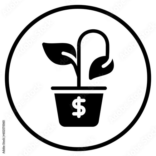 economic crisis glyph icon